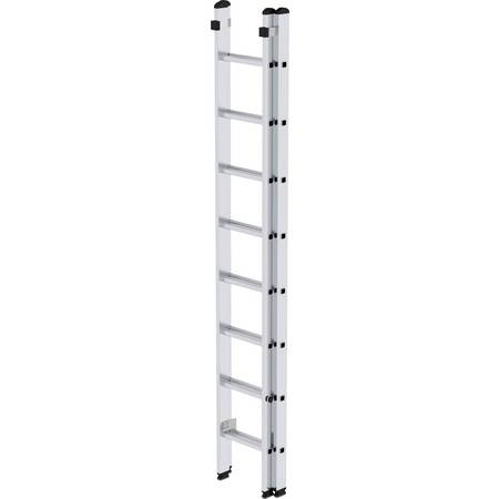 Aluminium-Schiebeleiter 2-teilig, ohne Traverse, 2x8 Sprossen Aluminium-Schiebeleiter 2-teilig, ohne Traverse, 2x12 Sprossen