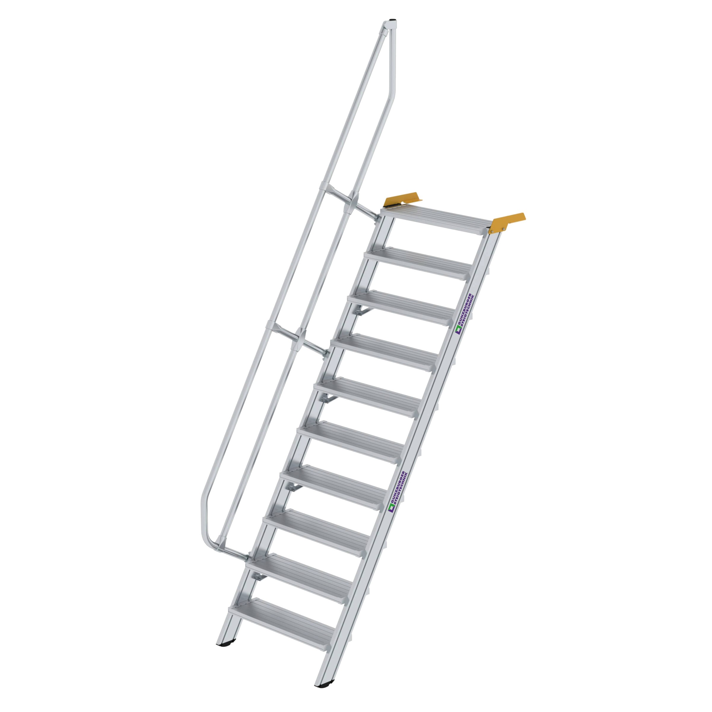 Aluminium-Treppe 60°, Stufenbreite 800 mm, 9 Stufen