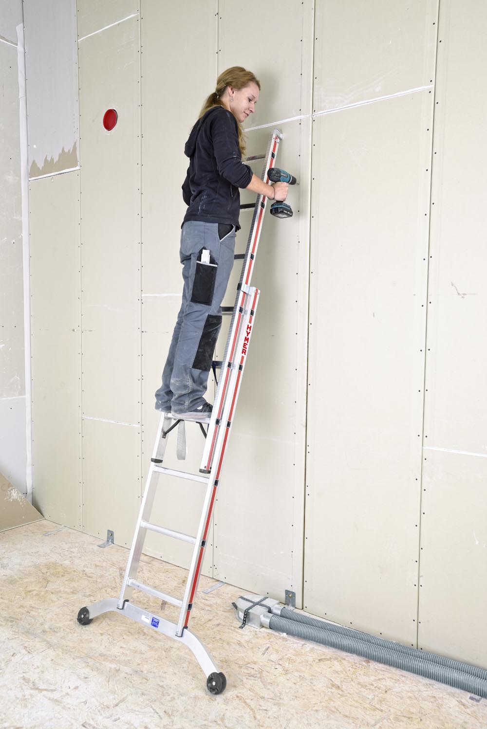 Mehrzweckleiter, zweiteilig - 2x6 Sprossen
