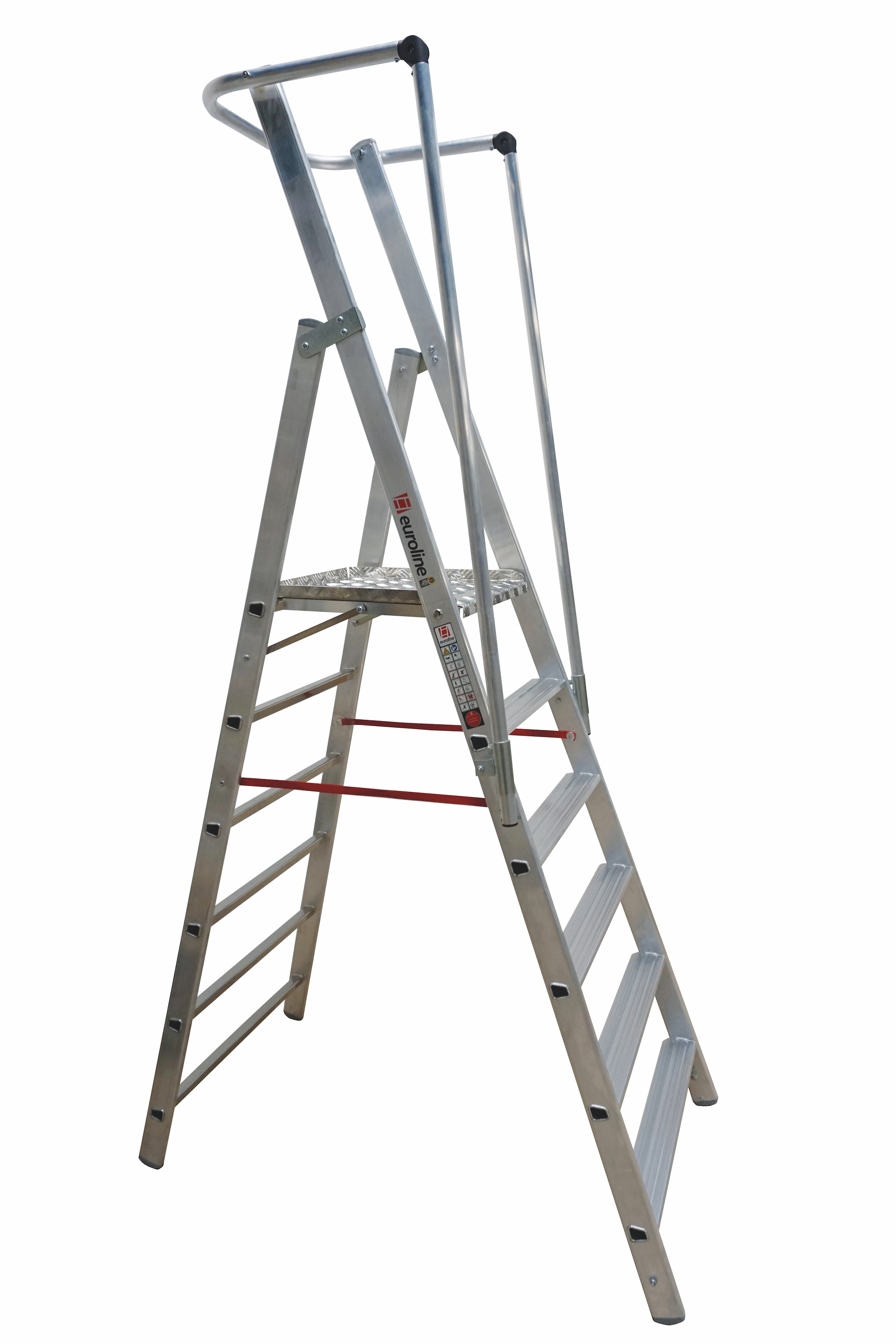 WORK line Leichte Alu – Plattformleiter, 5 Stufen
