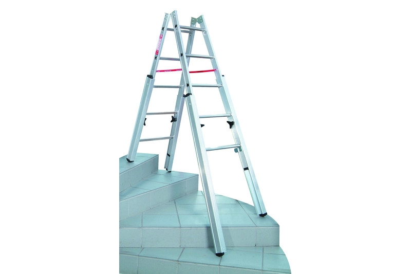 PREMIUM line Alu-Treppenstehleiter, 2 x 5 Sprossen