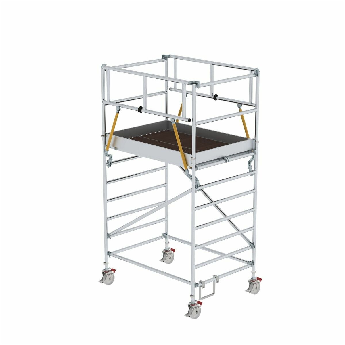 Rollgerüst SG mit Fahrbalken und Doppel-Plattform 1,80 x 1,35 m, Arbeitshöhe 5,07 m Rollgerüst SG mit Fahrbalken und Doppel-Plattform 1,80 x 1,35 m, Arbeitshöhe 5,07 m