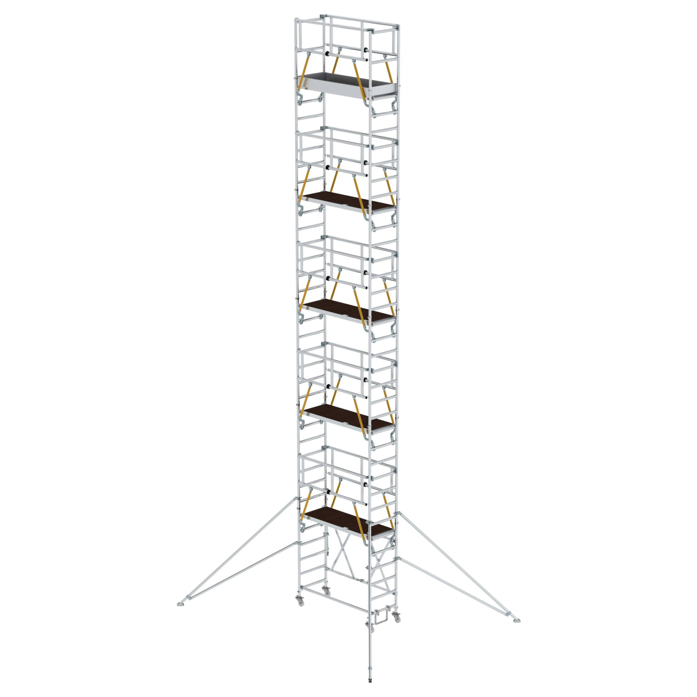 Aluminium-Klappgerüst SG mit Ausleger, Gerüstgröße 1,80 x 0,75 m, Arbeitshöhe 11,89 m Aluminium-Klappgerüst SG, Gerüstgröße 1,80 x 0,75 m, Arbeitshöhe 4,08 m
