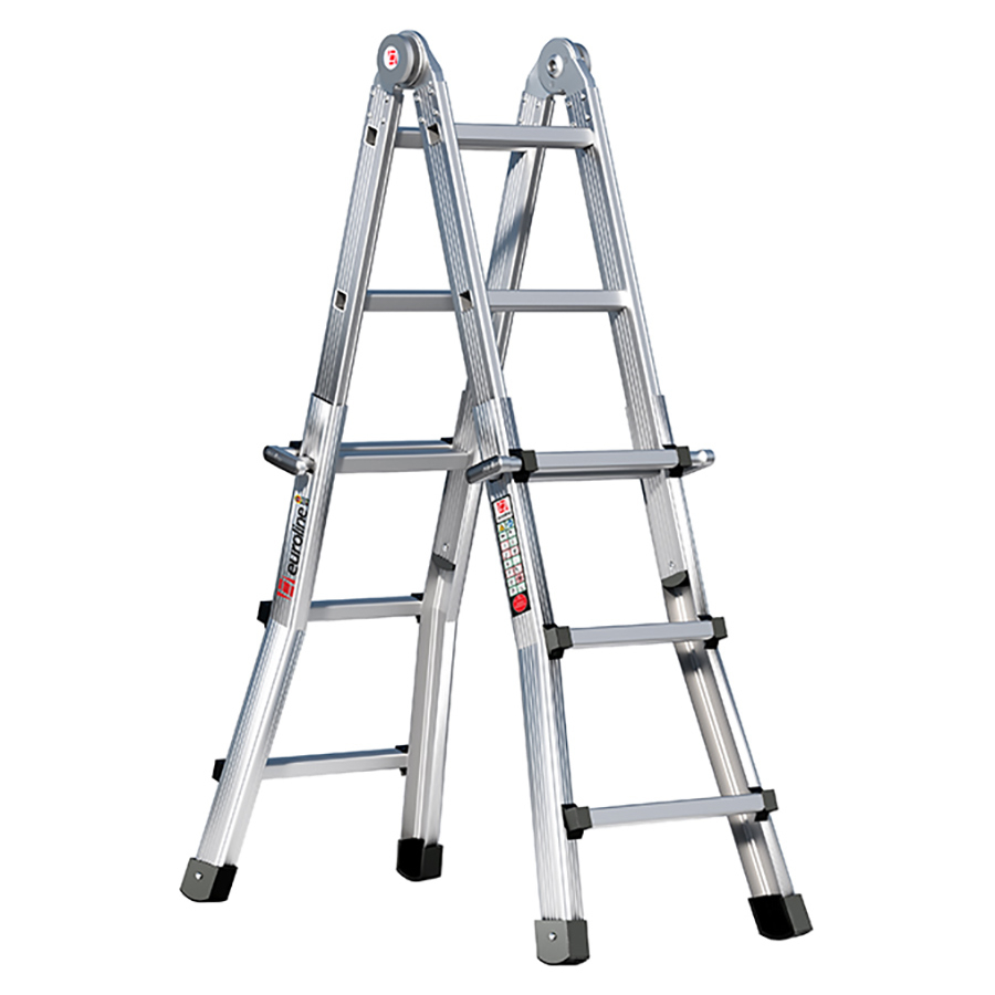 PREMIUM line Alu-Vario-Klappleiter 4 x 3 Sprossen