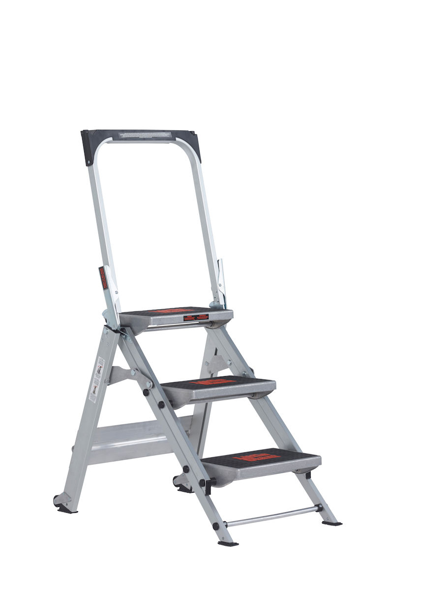 Safety Step - Robuste Aluminium Klapptreppe 3 Stufen Safety Step Klapptreppe, 3 Stufen