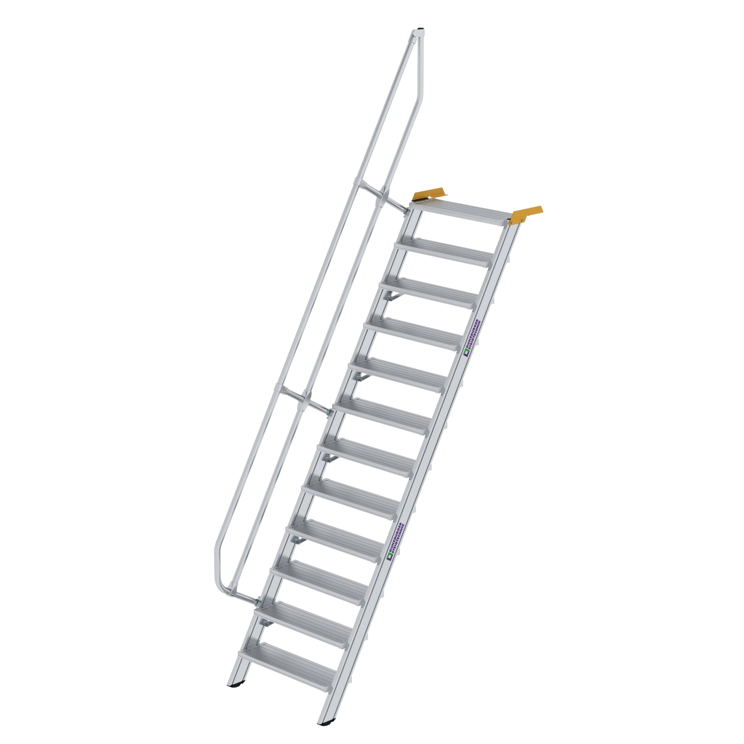 Aluminium-Treppe 60°, Stufenbreite 800 mm, 9 Stufen