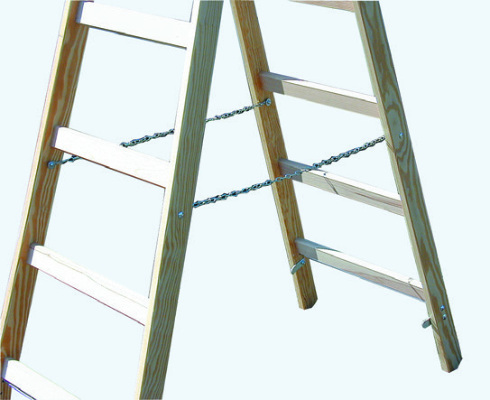 Stabilo Sprossen-Doppelleiter (Holz) 2x4 Sprossen