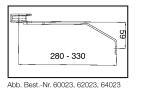 Wandhalter verstellbar 280 - 330 mm, Stahl verzinkt