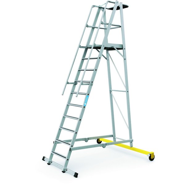 ZAP Safemaster Plus S, gebördelte Plattformleiter, fahrbar, 4 Stufen einschl. Plattform