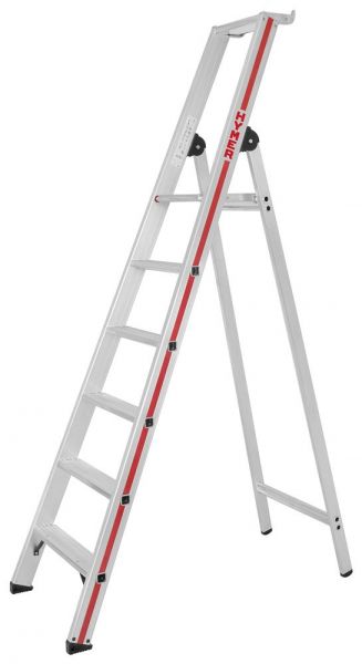 Stufenstehleiter mit Plattform, einseitig begehbar - 7 Stufen