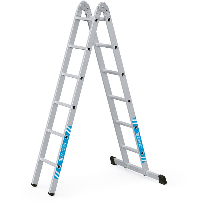 Combimaster X, Gebördelte Mehrzweck-Klappleiter, 2-teilig, 2x4 Sprossen