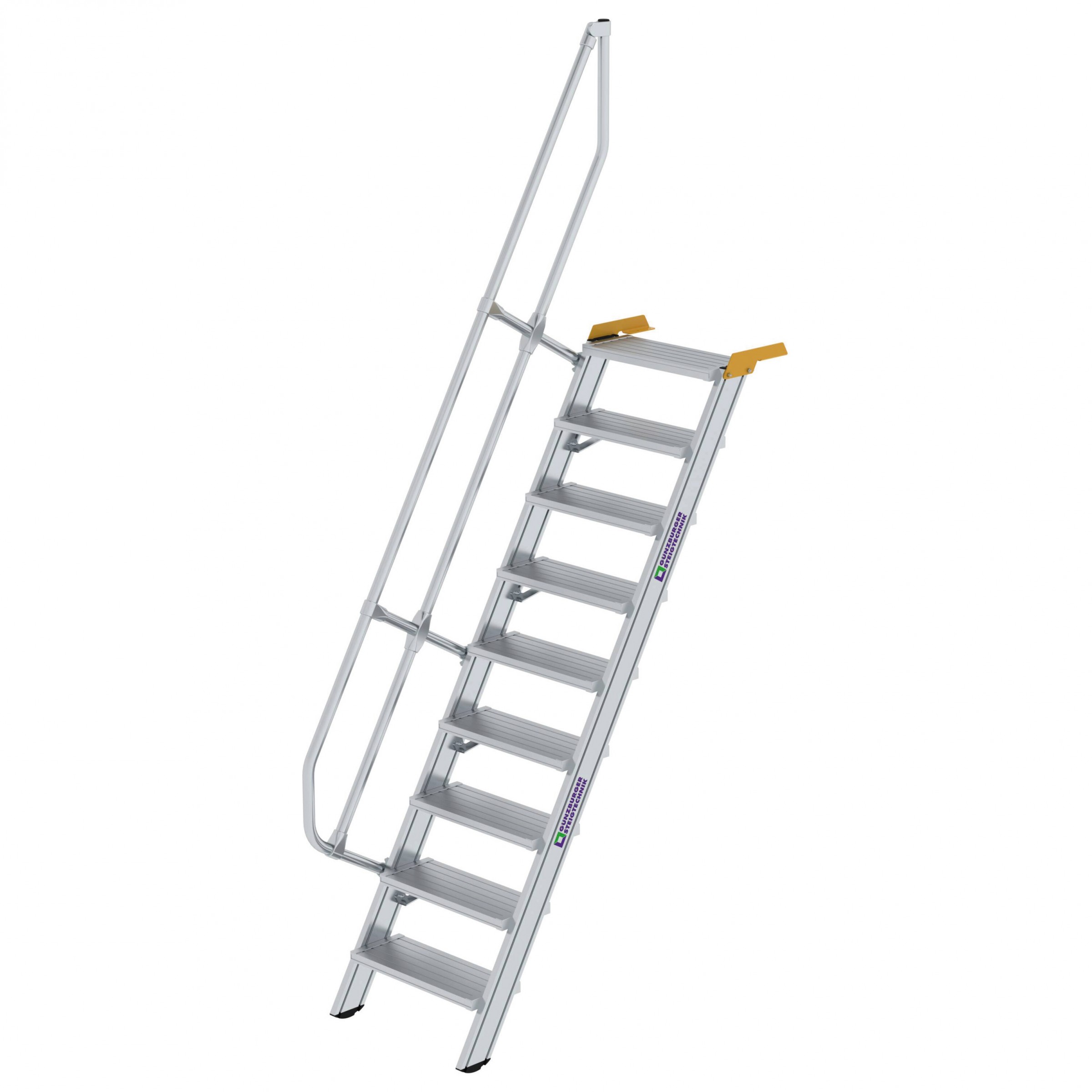 Aluminium-Treppe 60°, Stufenbreite 600 mm, 4 Stufen Aluminium-Treppe 60°, Stufenbreite 600 mm, 4 Stufen