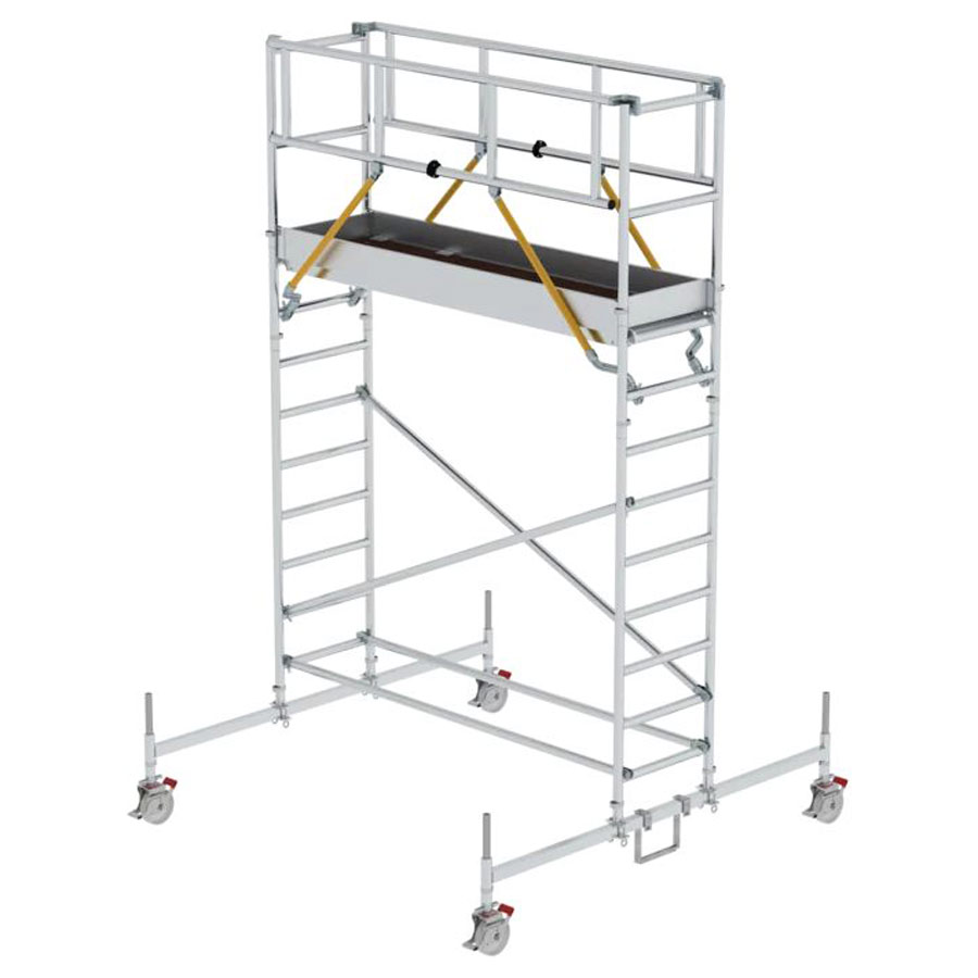 Rollgerüst SG mit Fahrbalken Plattformgröße 2,45 x 0,75 m Arbeitshöhe 6,66 m Rollgerüst SG mit Fahrbalken Plattformgröße 2,45 x 0,75 m Arbeitshöhe 6,66 m
