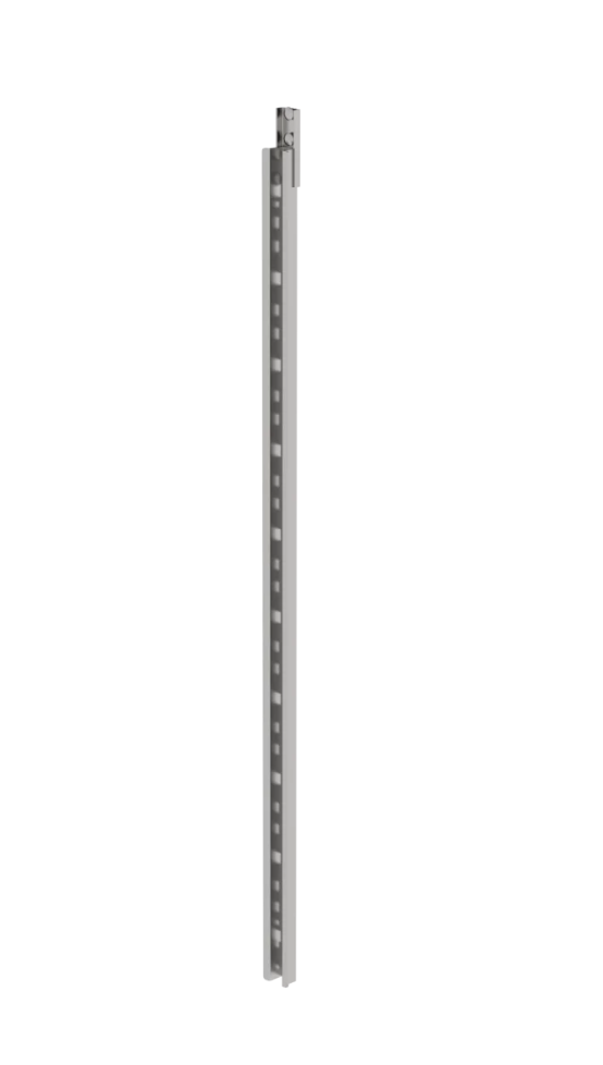 Steigschutzschiene mit Verbindungslasche, Edelstahl V4A (1.4571), Länge 1,96 m