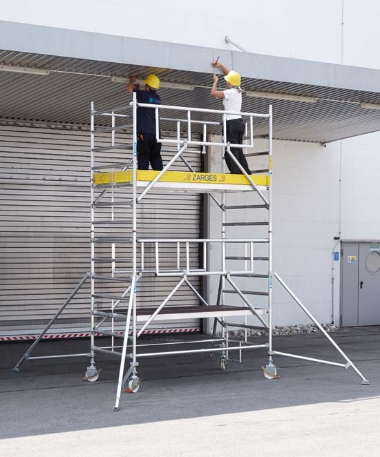 Z600 S-Plus Fahrgerüst mit Auslegern, 1,35 x 1,80 m, Zarges GmbH MultiTower S-PLUS 2T, Fahrgerüst mit Auslegern, 1,35 x 1,80 m - Standhöhe 1,40 m