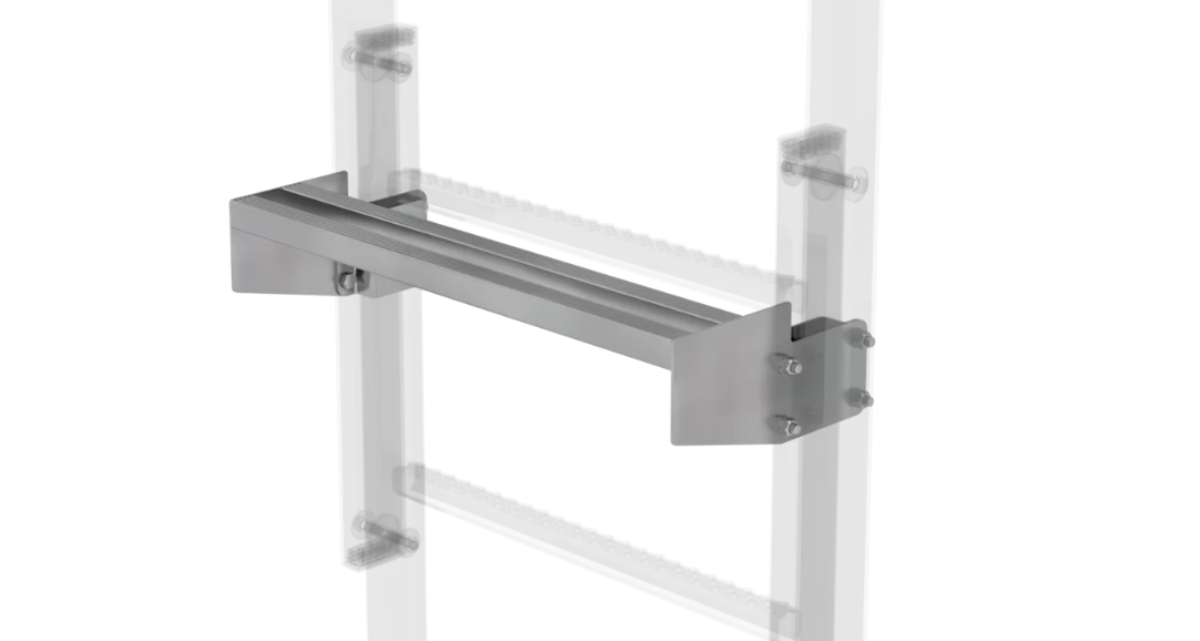 Ausstiegstritt, Stahl verzinkt, Spaltmaß 150 mm