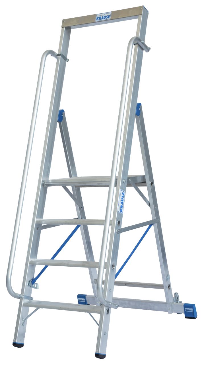 STABILO Stufen-Stehleiter mit großer Standplattform 4 Stufen