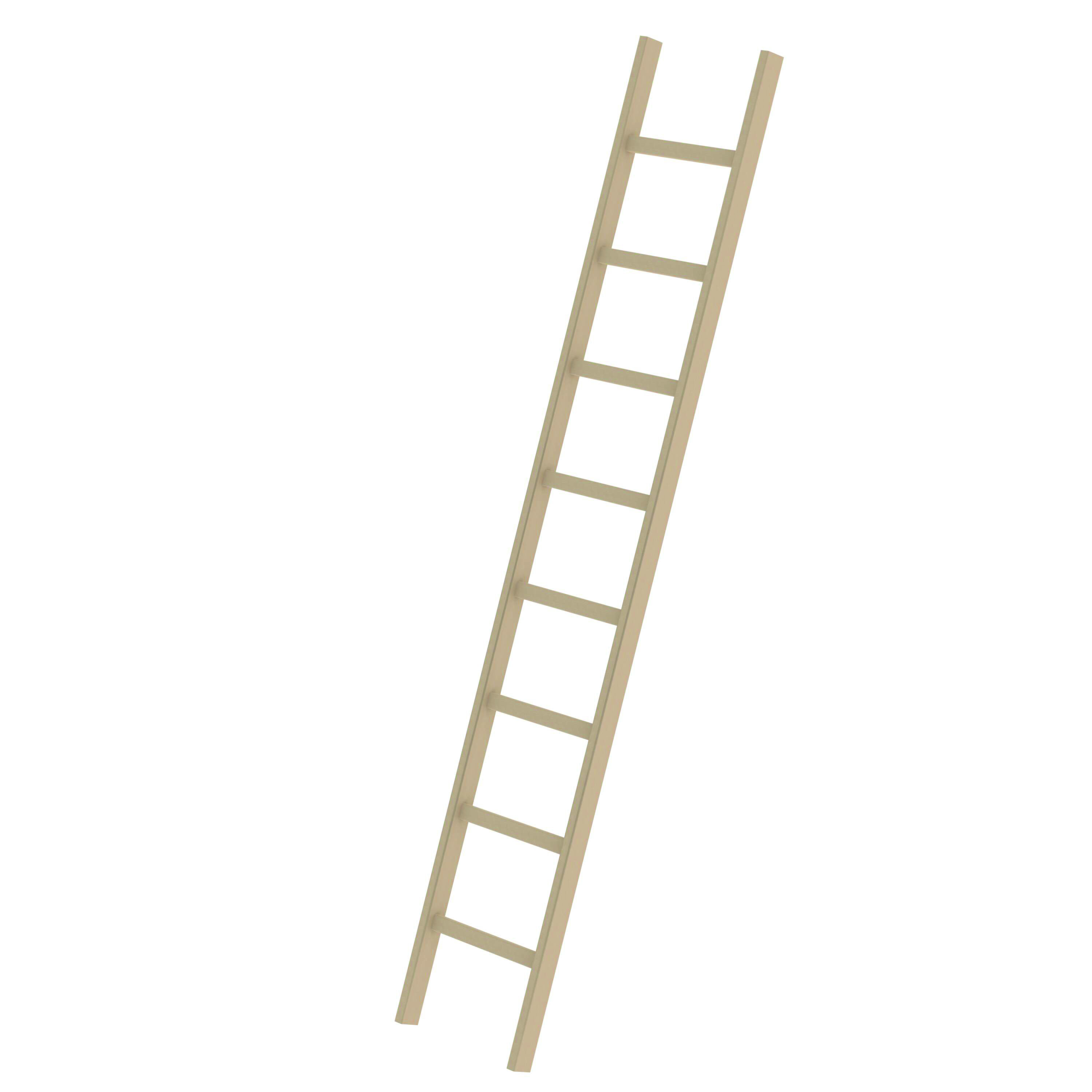 Sprossen-Anlegeleiter, 8 Stufen Sprossen-Anlegeleiter ohne Traverse, 6 Sprossen