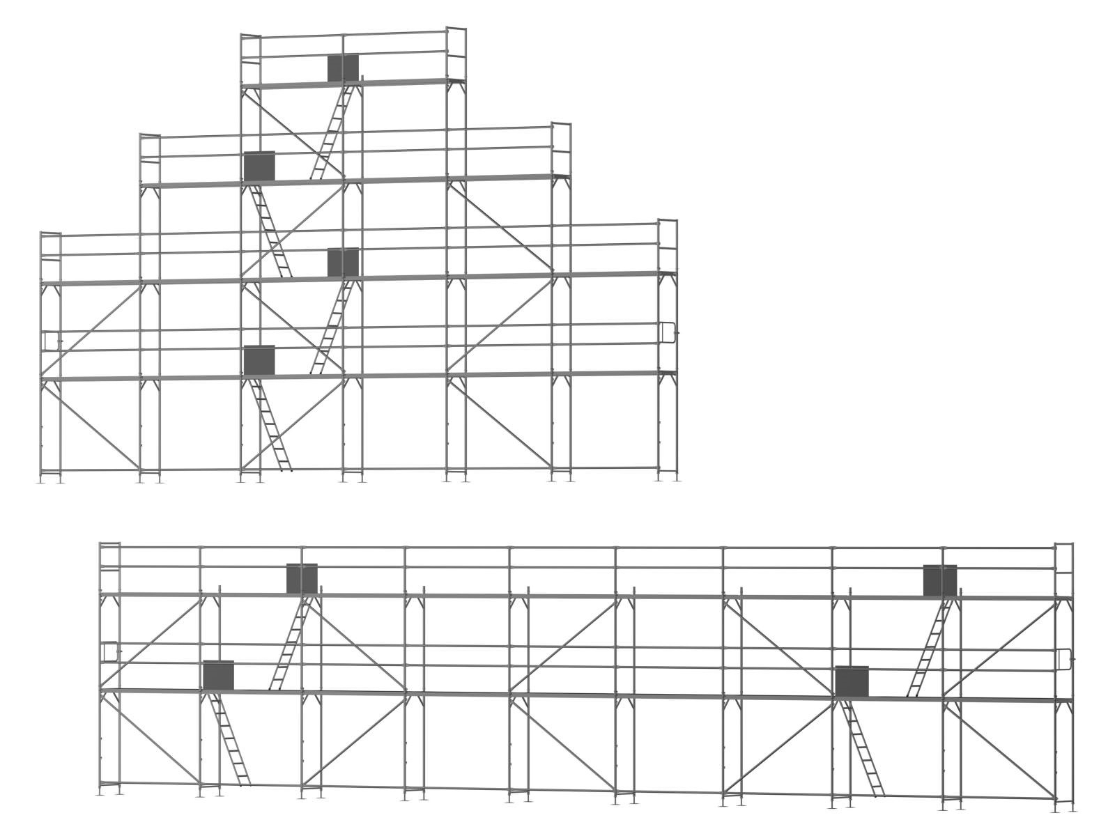 Giebelgerüst maxi PLUS - 2,5 m Felder