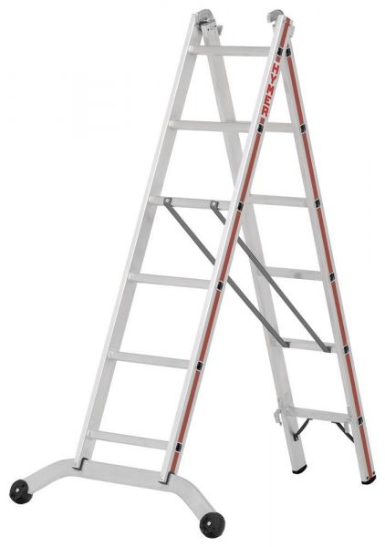 Mehrzweckleiter, zweiteilig - 2x6 Sprossen