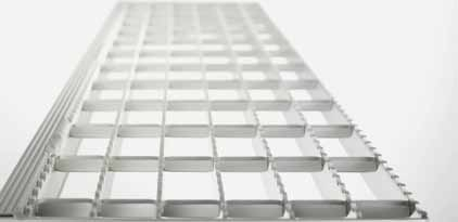 Mehrpreis pro Stufenbelag Aluminium-Gitterrost - eloxiert, Breite 800 mm
