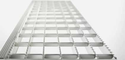 Gitterrost eloxiert Mehrpreis pro Stufenbelag Aluminium-Gitterrost - eloxiert, Breite 800 mm