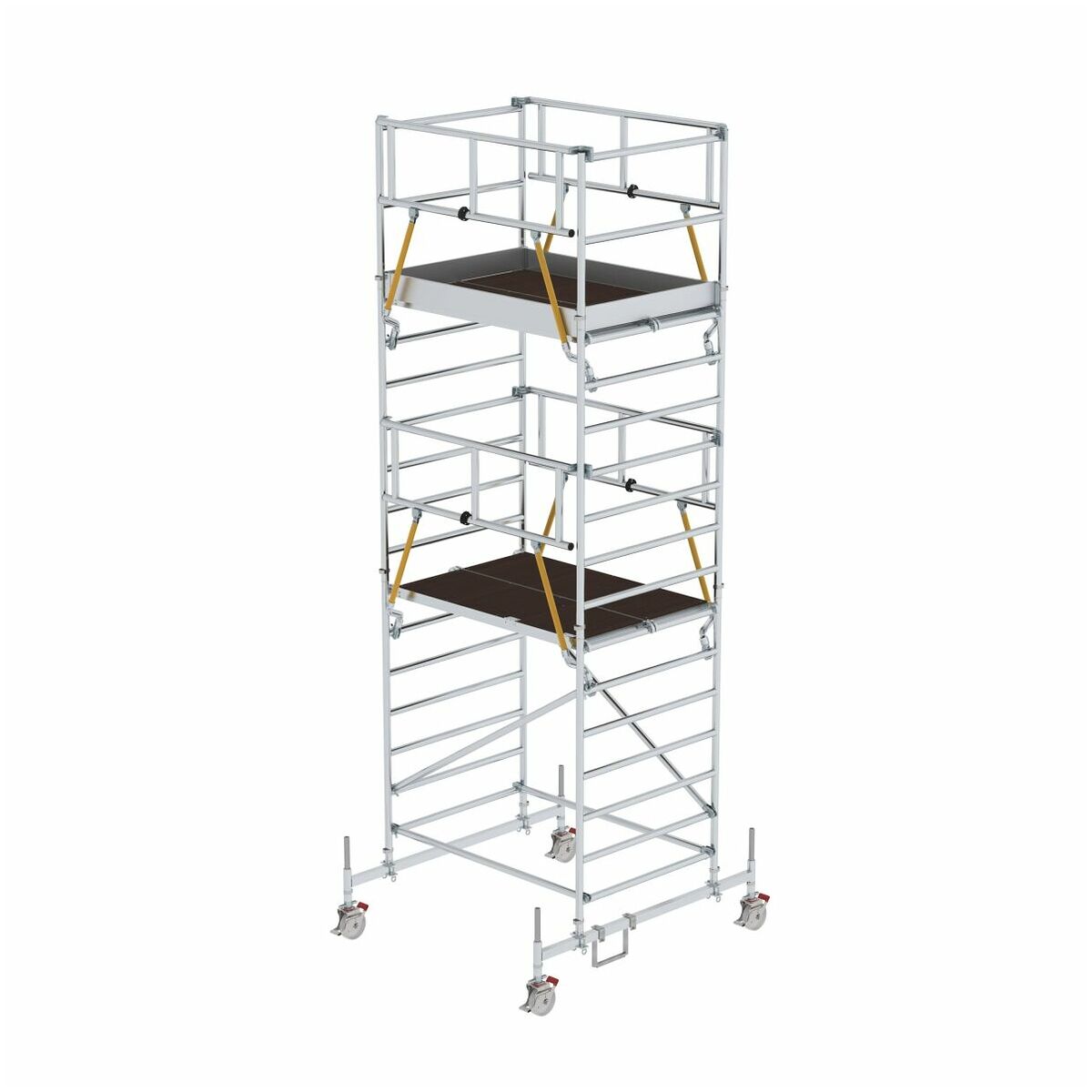 Rollgerüst SG mit Fahrbalken und Doppel-Plattform 1,80 x 1,35 m, Arbeitshöhe 5,07 m Rollgerüst SG mit Fahrbalken und Doppel-Plattform 1,80 x 1,35 m, Arbeitshöhe 5,07 m