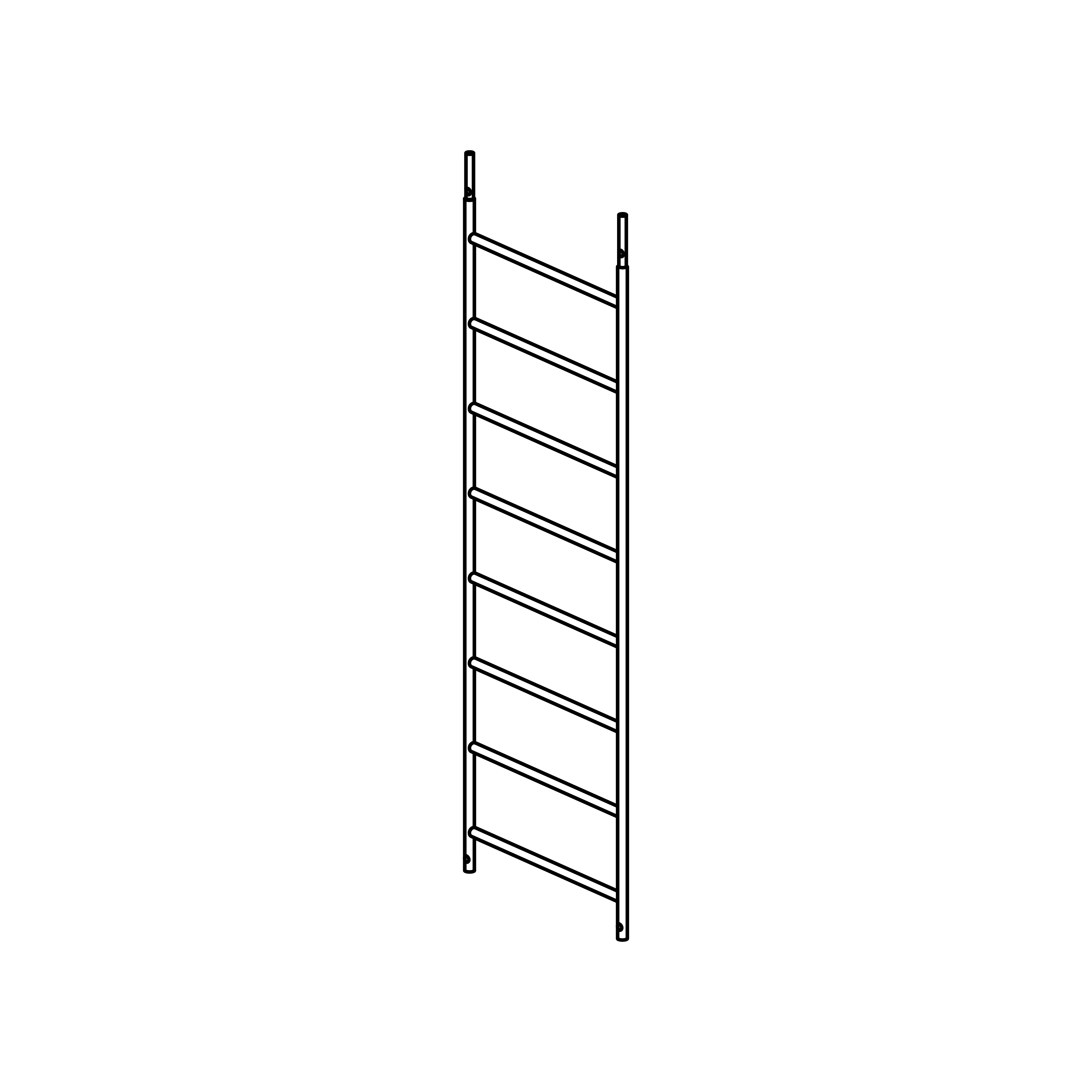 Rahmenteil aus Aluminium - 8 Sprossen - Breite 0,80 m