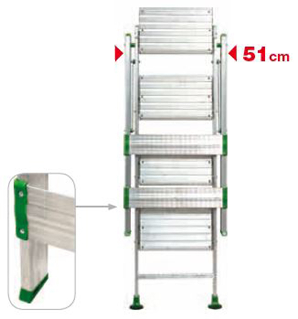 Abmessung Klapptreppe "Plio" S600 2 Stufen