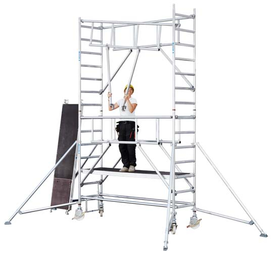 MultiTower S-PLUS 1T, Fahrgerüst mit Auslegern, 0,75 x 1,80 m - Standhöhe 11,20 m