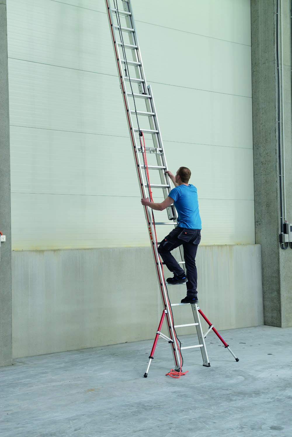 Seilzugleiter, dreiteilig - 3x14 Sprossen