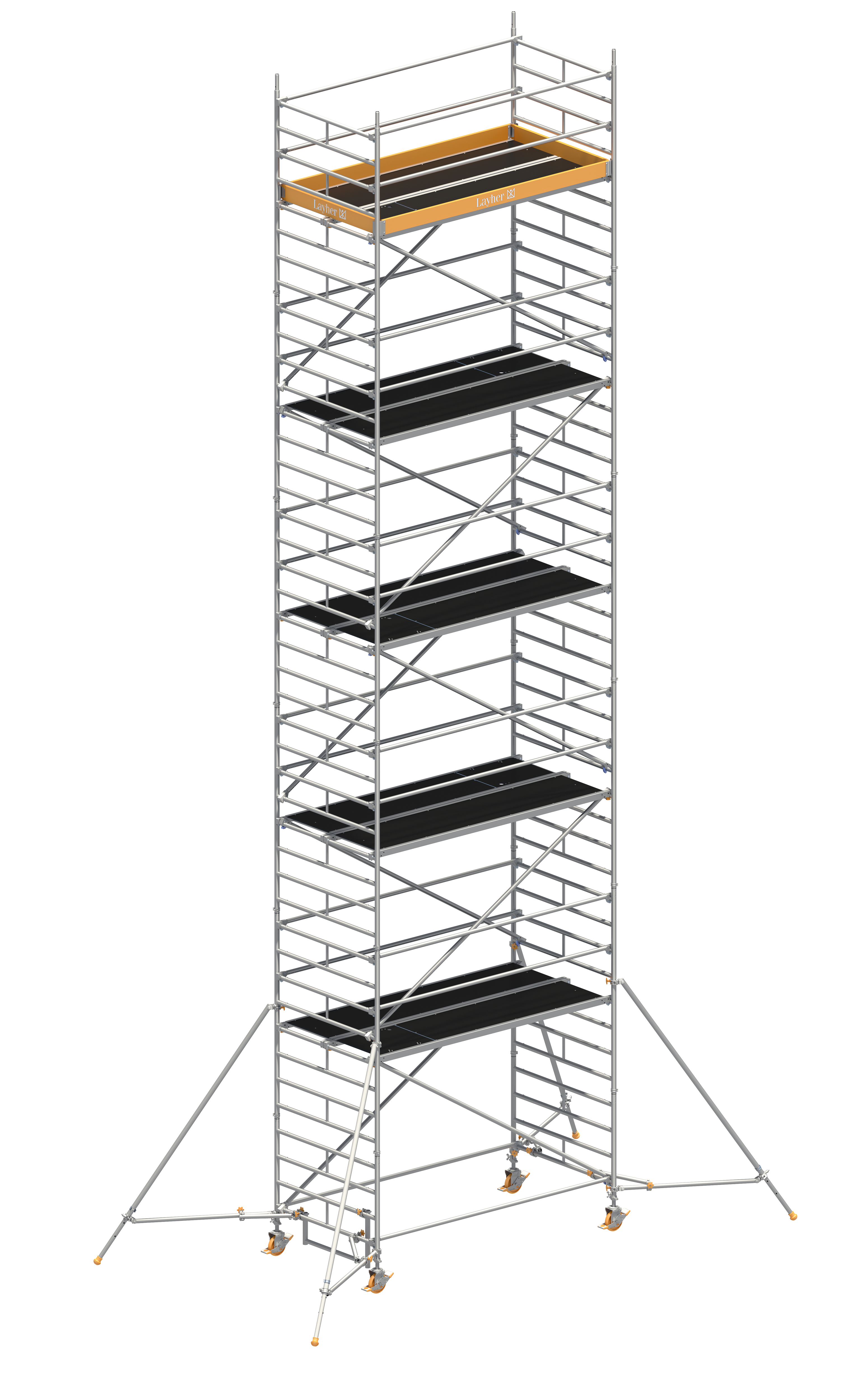 Uni Breit P2 mit Gerüststützen, ausziehbar Uni Breit P2 mit Gerüststütze, ausziehbar, Standhöhe 7,20 m