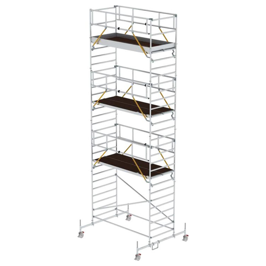 Rollgerüst SG mit Fahrbalken und Doppel-Plattform 3,00 x 1,35 m, Arbeitshöhe 4,51 m Rollgerüst SG mit Fahrbalken und Doppel-Plattform 3,00 x 1,35 m, Arbeitshöhe 4,51 m