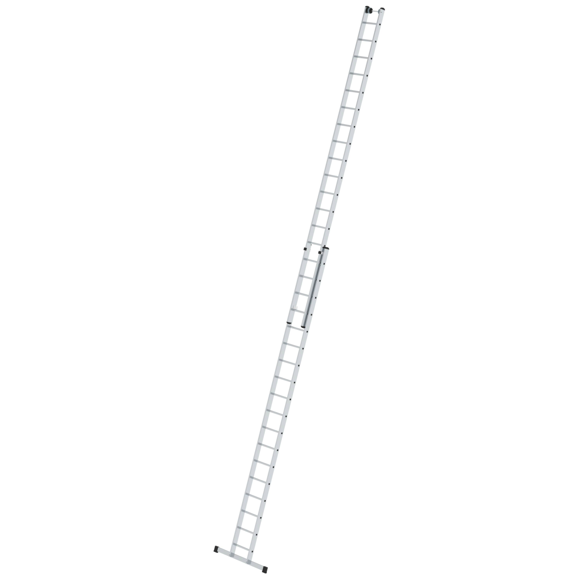 Sprossen-Schiebeleiter 2-teilig mit Standard-Traverse, 2x18 Sprossen Aluminium-Schiebeleiter 2-teilig mit Standard-Traverse , 2x8 Sprossen
