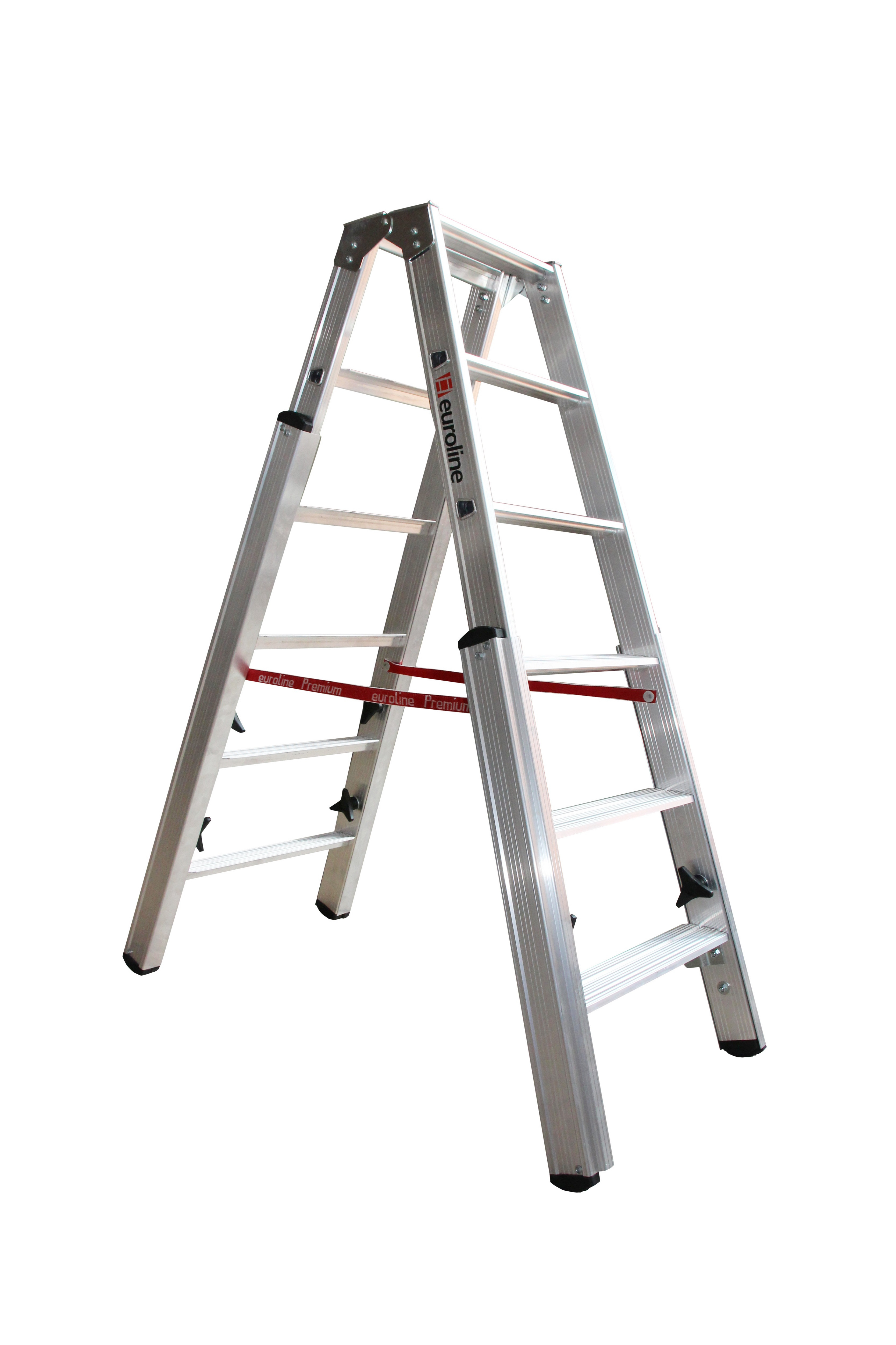 Nr. 30578 PREMIUM-Line Alu-Stufentreppenstehleiter PREMIUM line Alu-Stufentreppenstehleiter, 2 x 6 Stufen