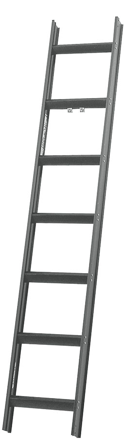 Dachauflegeleiter,Alu anthrazit beschichtet, 7 Sprossen Dachauflegeleiter aus Aluminium (anthrazit) - 7 Sprossen