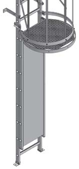 Aufstiegsperre mit Deckel - abschließbar