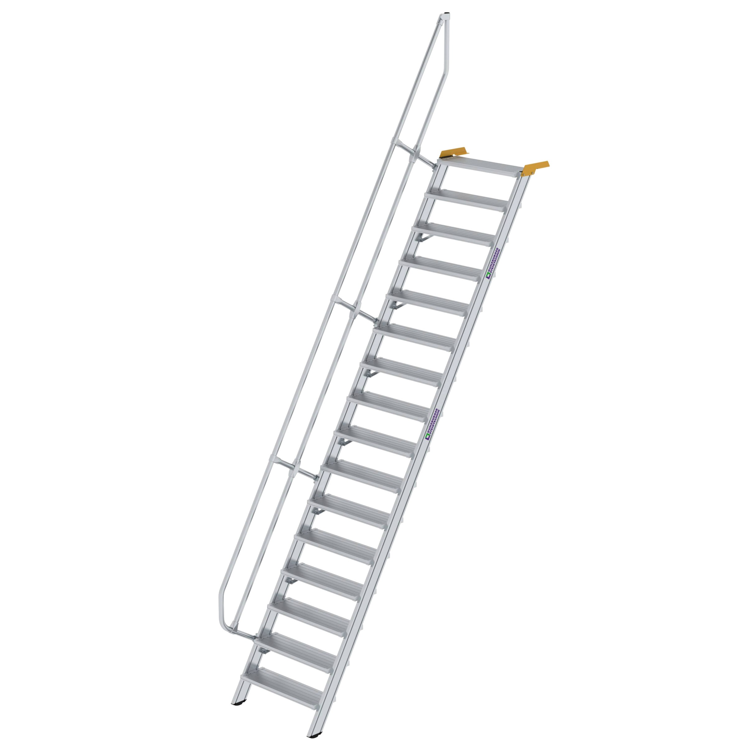 Aluminium-Treppe 60°, Stufenbreite 800 mm, 9 Stufen