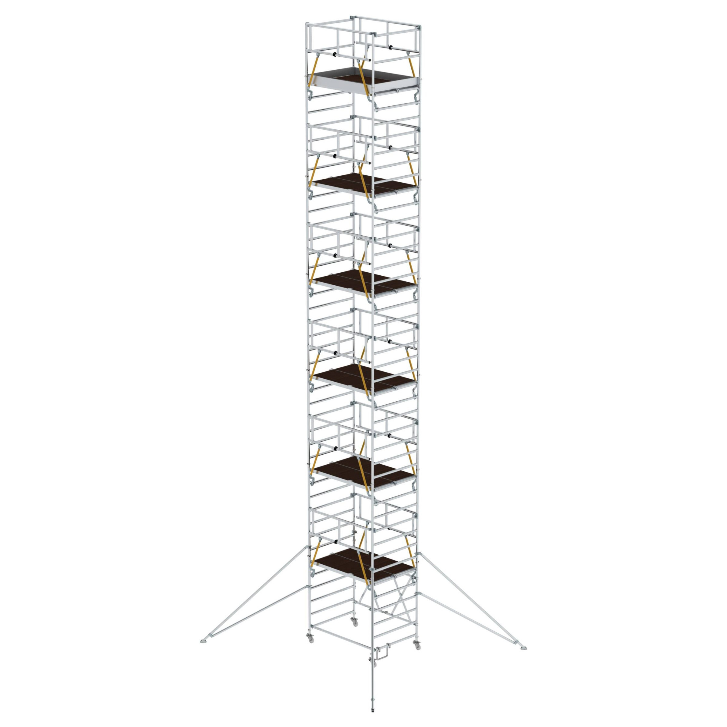 Aluminium-Klappgerüst SG mit Ausleger, Gerüstgröße 1,80 x 1,35 m, Arbeitshöhe 13,88 m Aluminium-Klappgerüst SG mit Ausleger, Gerüstgröße 1,80 x 1,35 m, Arbeitshöhe 7,16 m