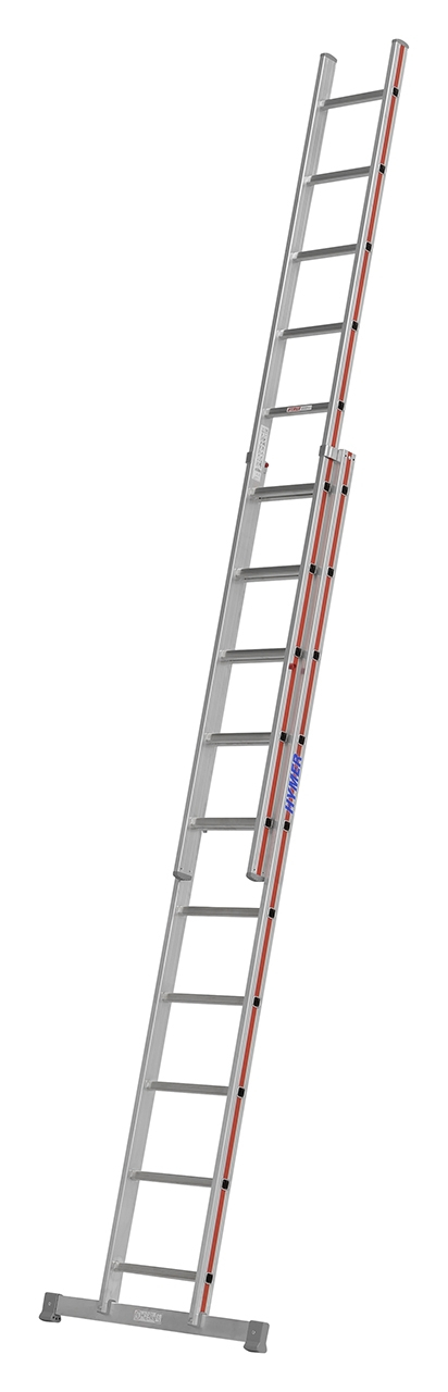 Schiebeleiter, zweiteilig - 2x10 Sprossen/Stufen