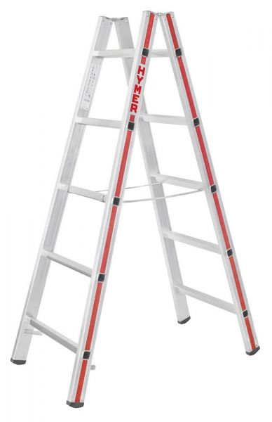 Sprossenstehleiter, beidseitig begehbar - 2x5 Sprossen