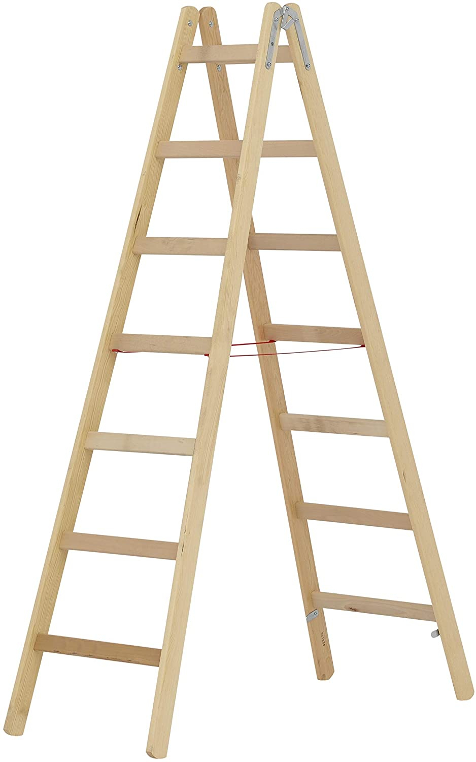 Holz-Sprossenstehleiter, beidseitig begehbar - 2x3 Sprossen