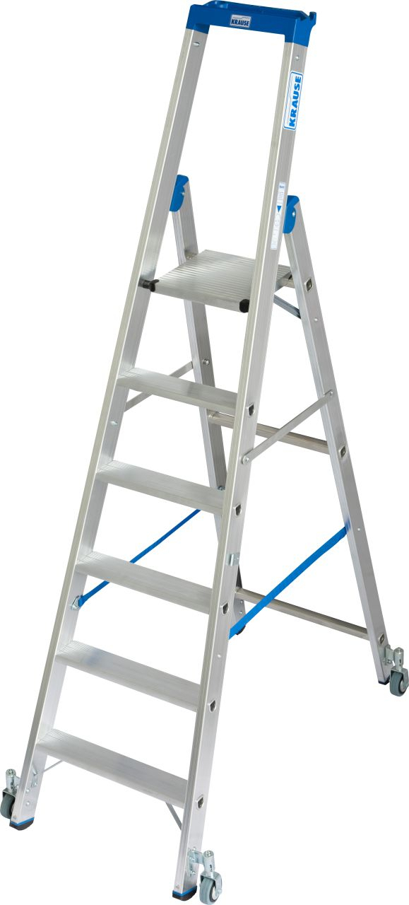 Stabilo Stufen-Stehleiter, fahrbar , 6 Stufen Stabilo Stufen-Stehleiter, fahrbar 6 Stufen