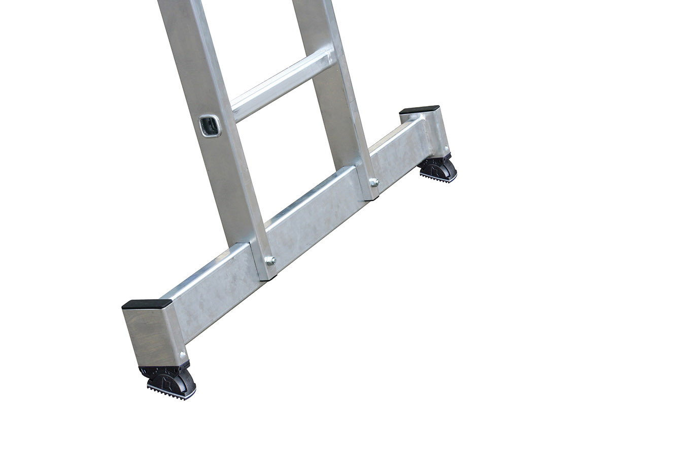 Aluminium-Mehrzweckleiter 3-teilig mit nivello®-Traverse Aluminium-Mehrzweckleiter 3-teilig mit nivello®-Traverse - 3x6 Sprossen