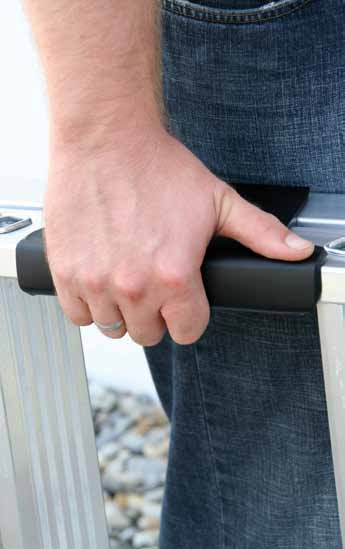 Aluminium-Stehleiter Aluminium-Stehleiter, einseitig begehbar, 5 Stufen