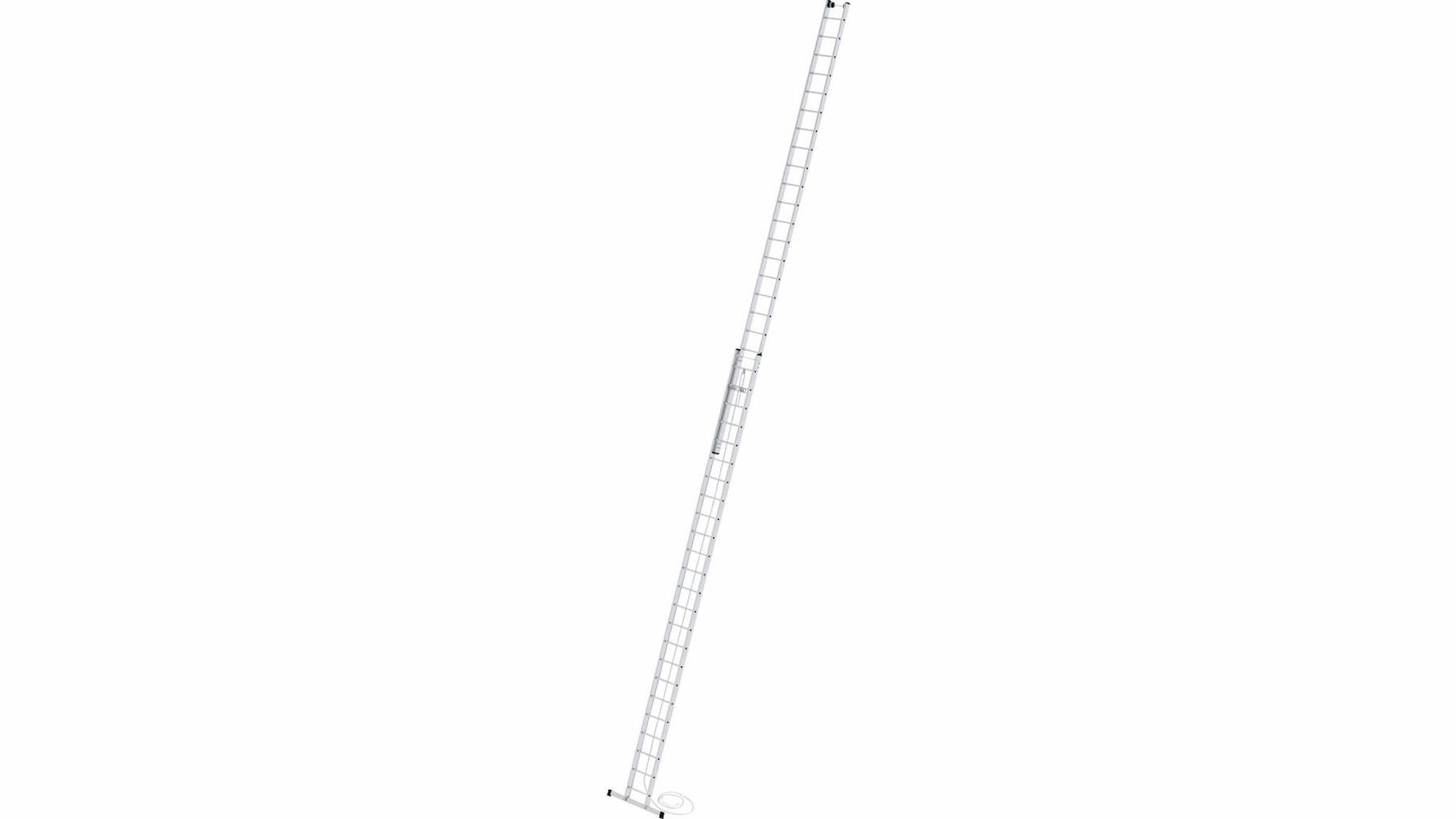 Aluminium-Seilzugleiter 2-teilig mit Standard-Traverse, 2x24 Sprossen Aluminium-Seilzugleiter 2-teilig mit Standard-Traverse - 2x14 Sprossen