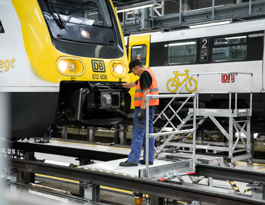 Gleispodest fahrbar, GFK Gitterrost