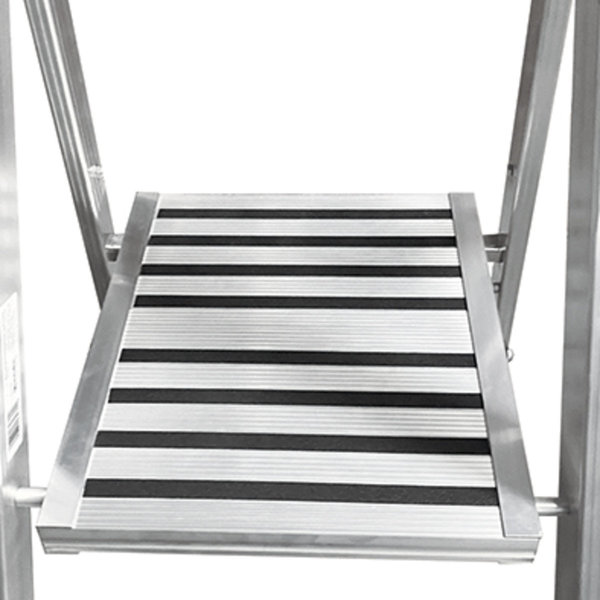 Premium line Alu-Stufenstehleiter mit großer Standplattform, 4 Stufen