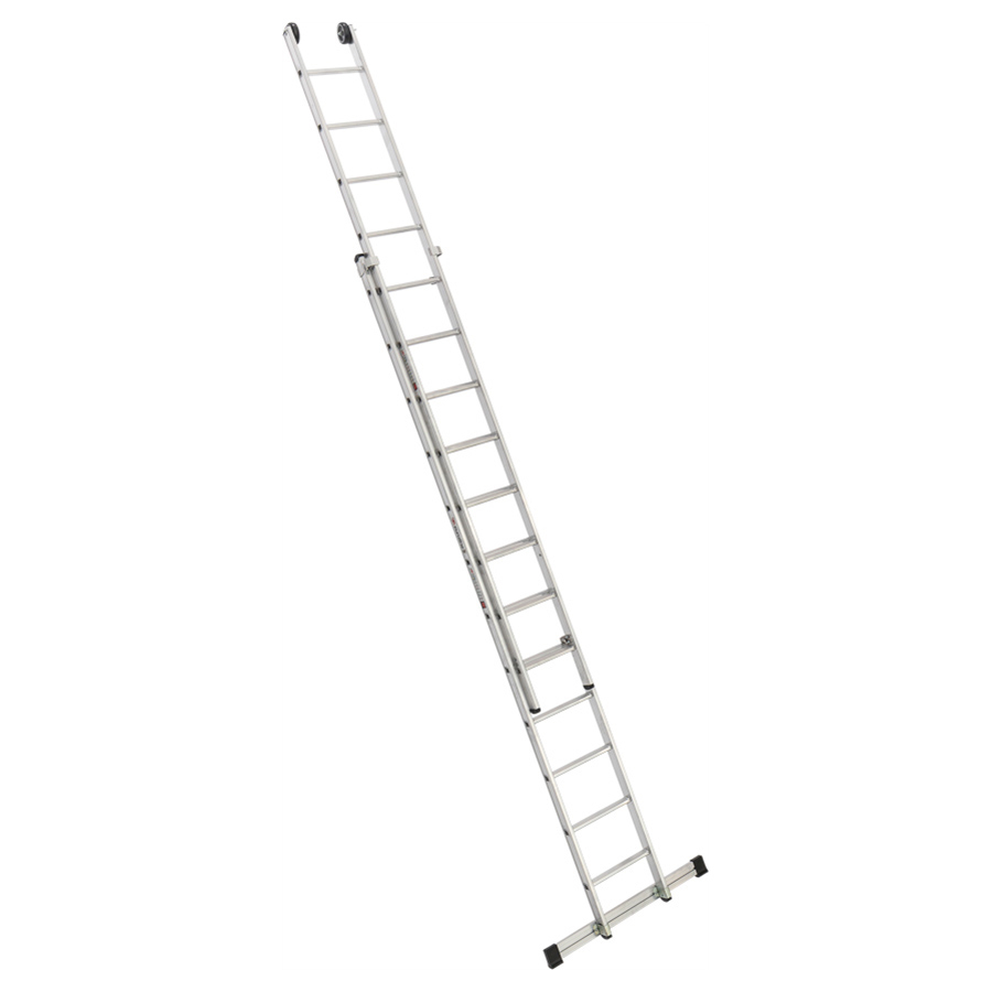 PREMIUM line Alu-Schiebeleiter 2-teilig, 2 x 16 Sprossen mit Trennsicherung