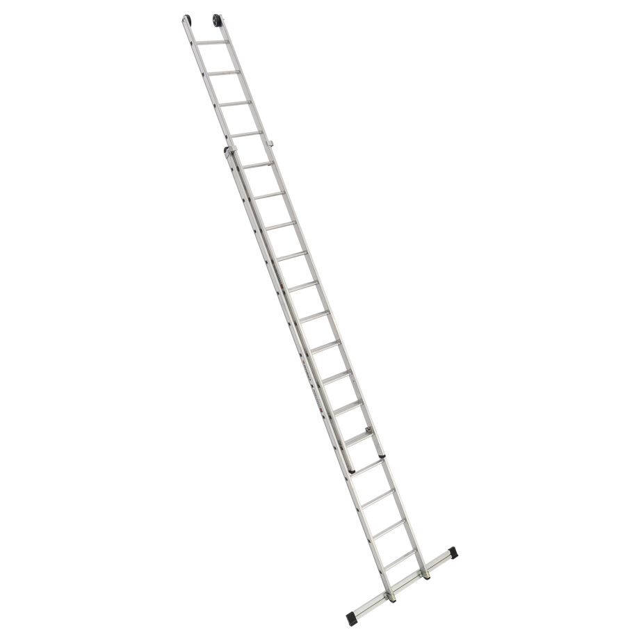 PREMIUM line Alu-Schiebeleiter 2-teilig, 2 x 16 Sprossen mit Trennsicherung